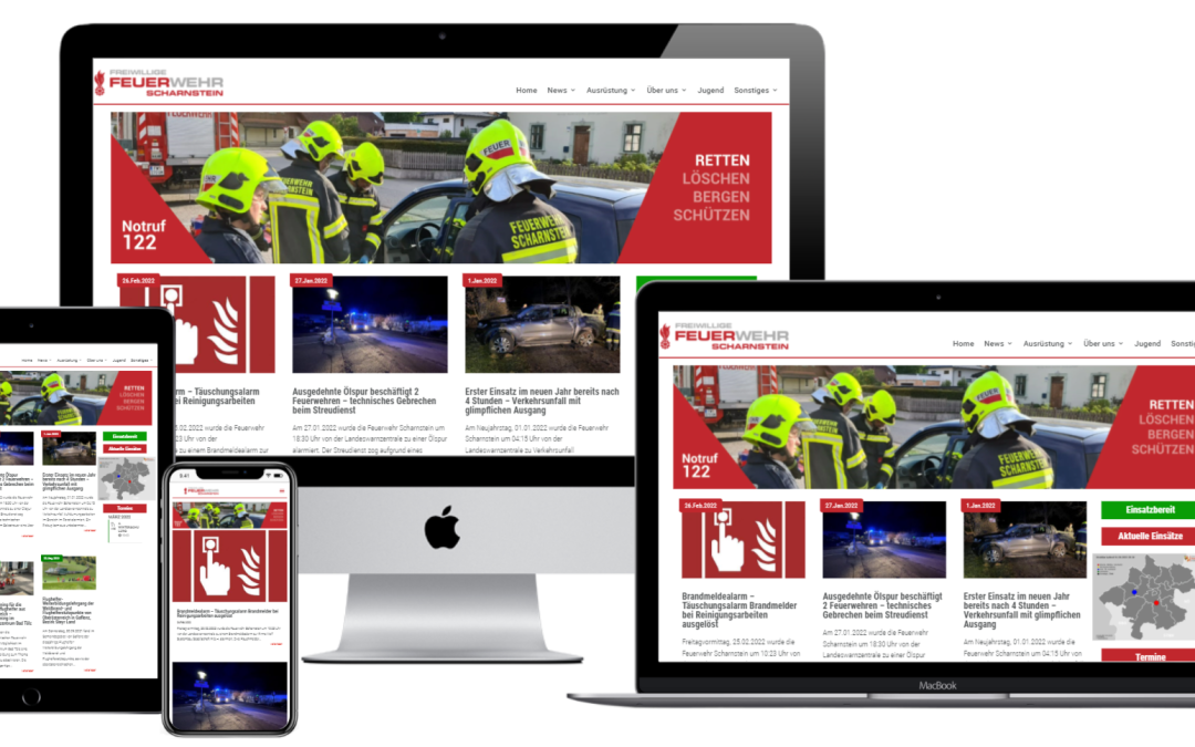 Homepage Version 3 geht online – Feuerwehr Scharnstein modernisiert den Auftritt im WEB