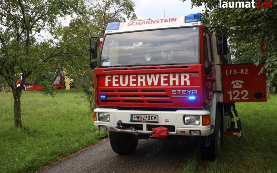 Kleinbrand in landwirtschaftlichen Anwesen durch erste Löschhilfe erfolgreich eingedämmt